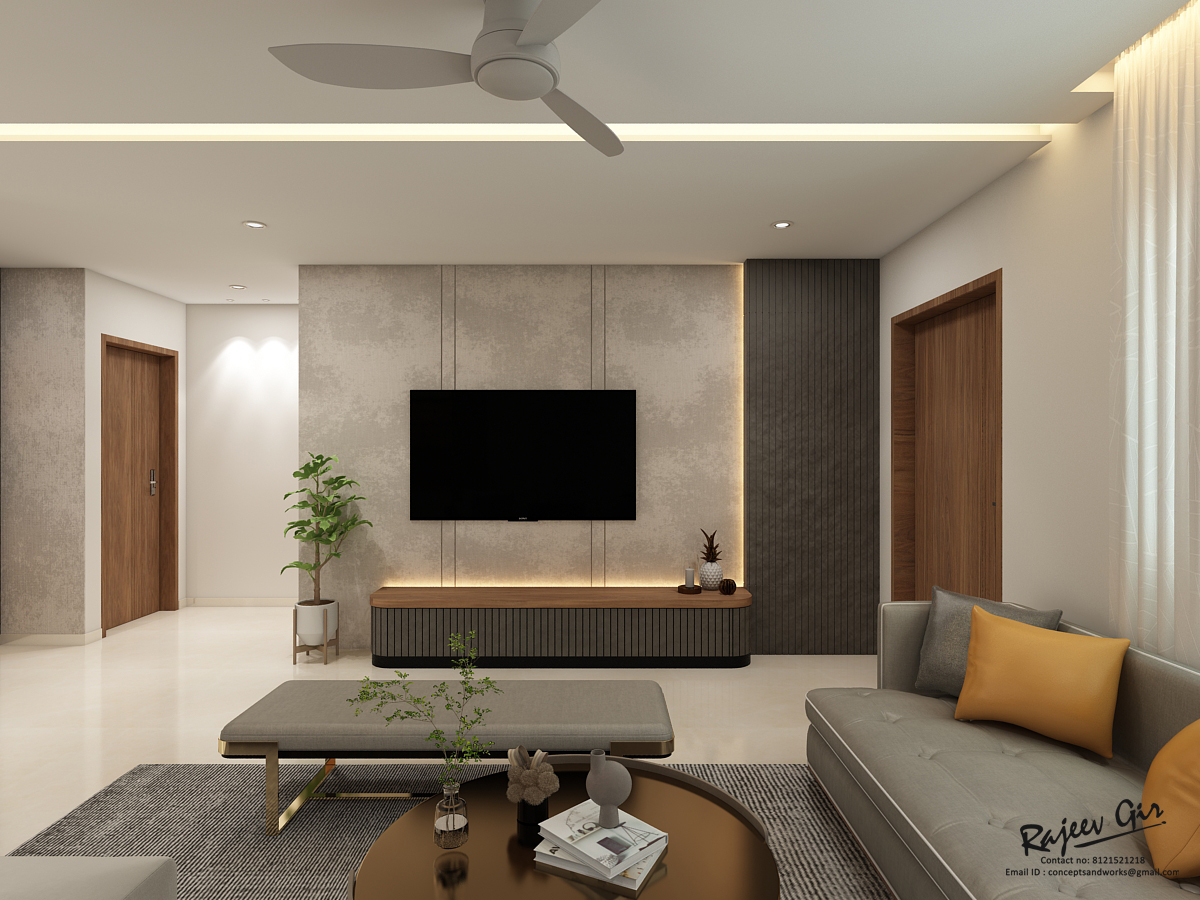 Living Room — Textured Feature Wall