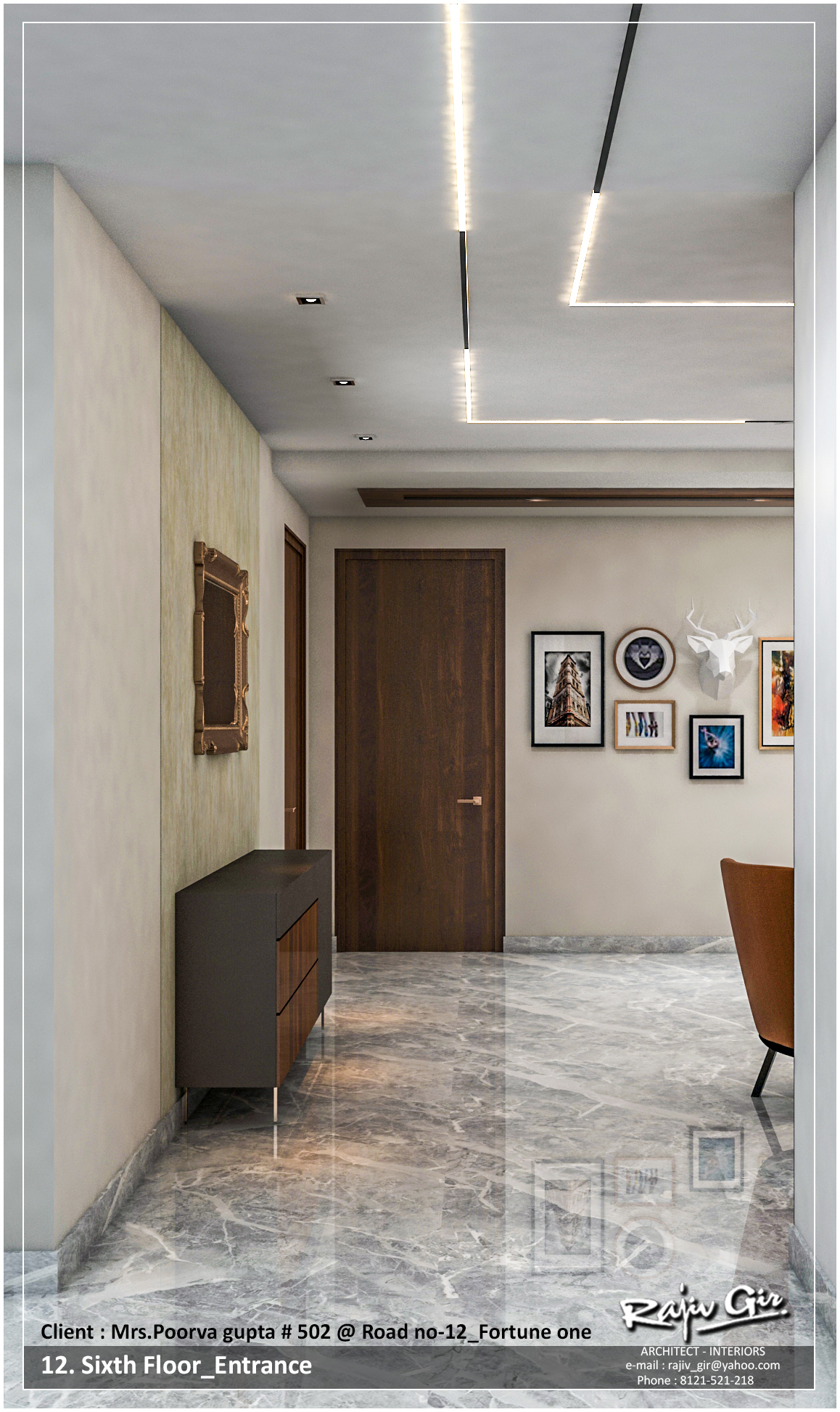 Entrance — Marble Foyer & Gallery Wall